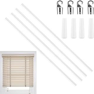 vertical de la ciega, varilla ciega vertical de fibra de | Diseño estable de inclinación fuerte de 12 pulgadas - 4 varillas de repuesto mango para gancho para los amigos de la familia