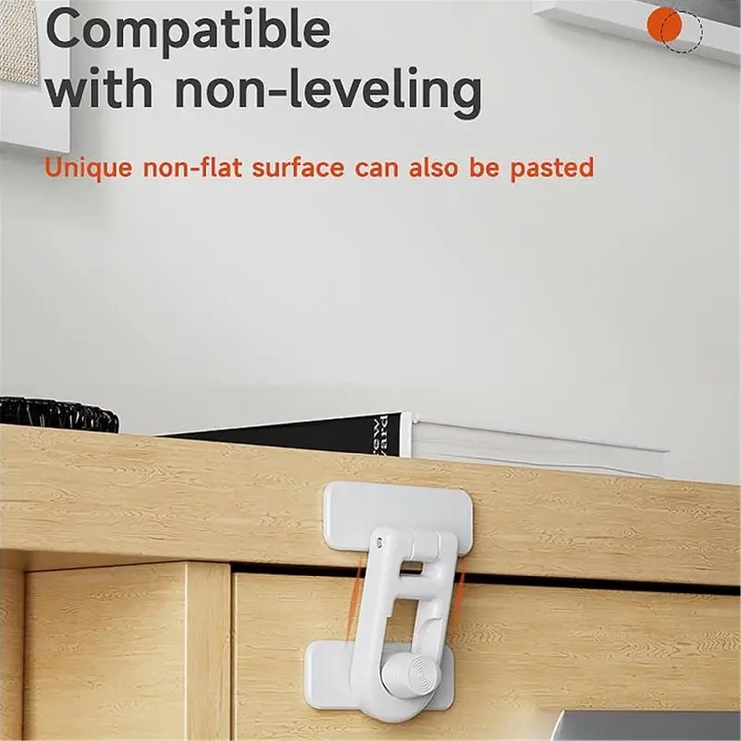 Adhesive Household Safety Lock for Refrigerator, Freezer, Oven, and Cabinet Doors(White)