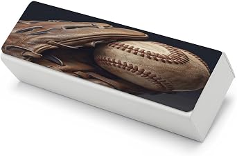 Glasses Case, Baseball Glove Printed Glasses Case,sunglasses Storage Box,unisex Hard Shell Glasses Case, White, One size