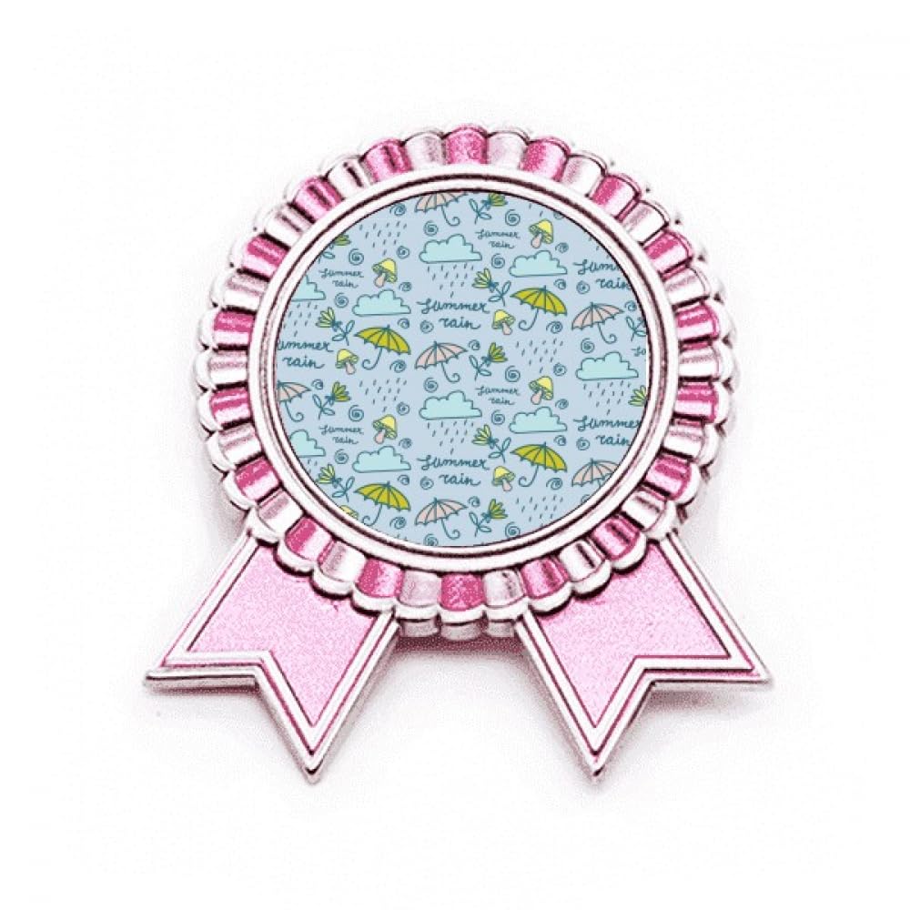 Broche parapluie champignon fleur rose M métal accessoire