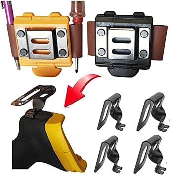 Tape Measure Holster with 4 Drill Clip, Tape Measure Holder Belt, Drill Holster Belt Clip, Drill Holster with Tool Belt Hook, Free Your Hands.