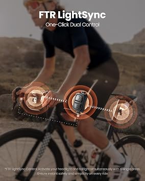 Magicshine HORI1300S Bike Headlight, Compatible with Garmin/Wahoo, 1300 Lumens High & Low Beam Front Light, USB-C Rechargeable, IPX6 Waterproof for Night Riding and Urban Cycling