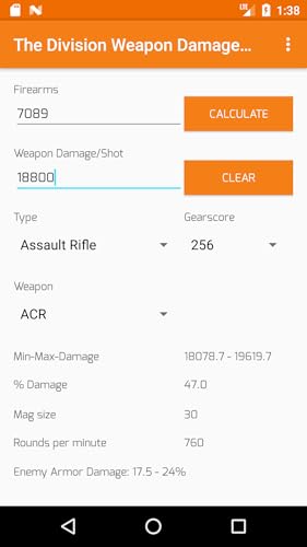 TD-Agent Weapon Damage Calculator