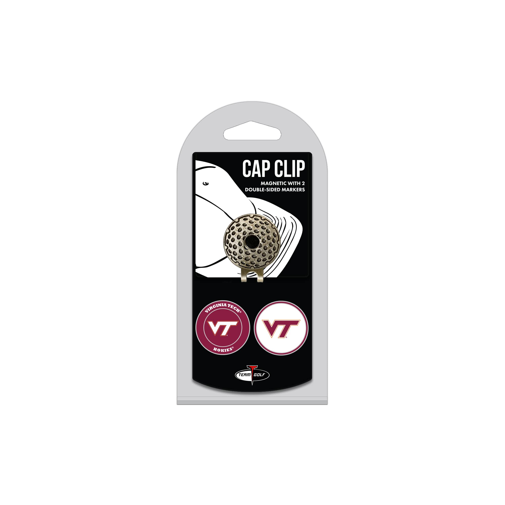 NCAA Cap Clip with 2 Golf Ball Markers