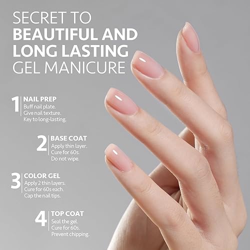 Miniatura 5 de GAOY 2 unidades de 0.5 fl oz de capa superior de gel que no se limpia, capa superior de gel transparente vidriosa, acabado de alto brillo para