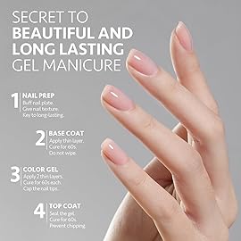 GAOY 2 Pcs 16ml No Wipe Gel Top Coat, Glassy Clear Gel Top Coat, High Gloss Finish for UV Light Cure Nail Polish