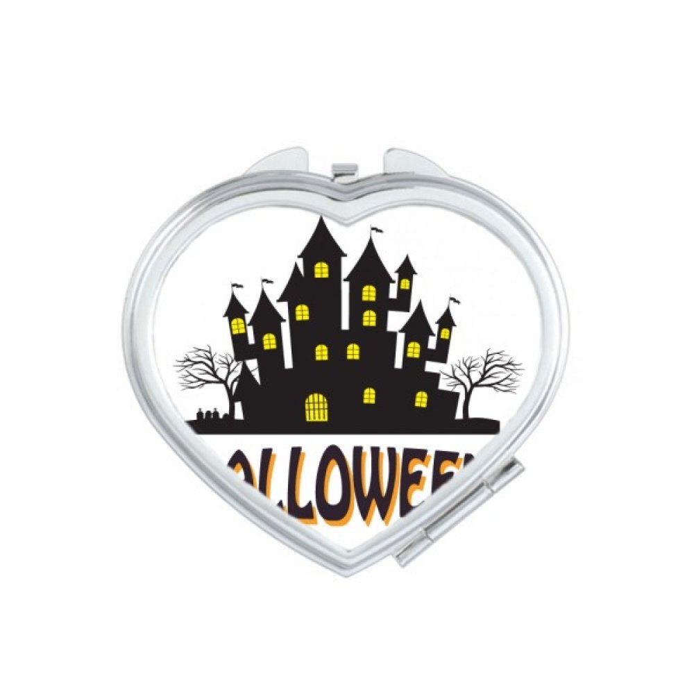 Miroir compact Halloween et cœur mignon petit cadeau portable original à offrir pour Hallowmas