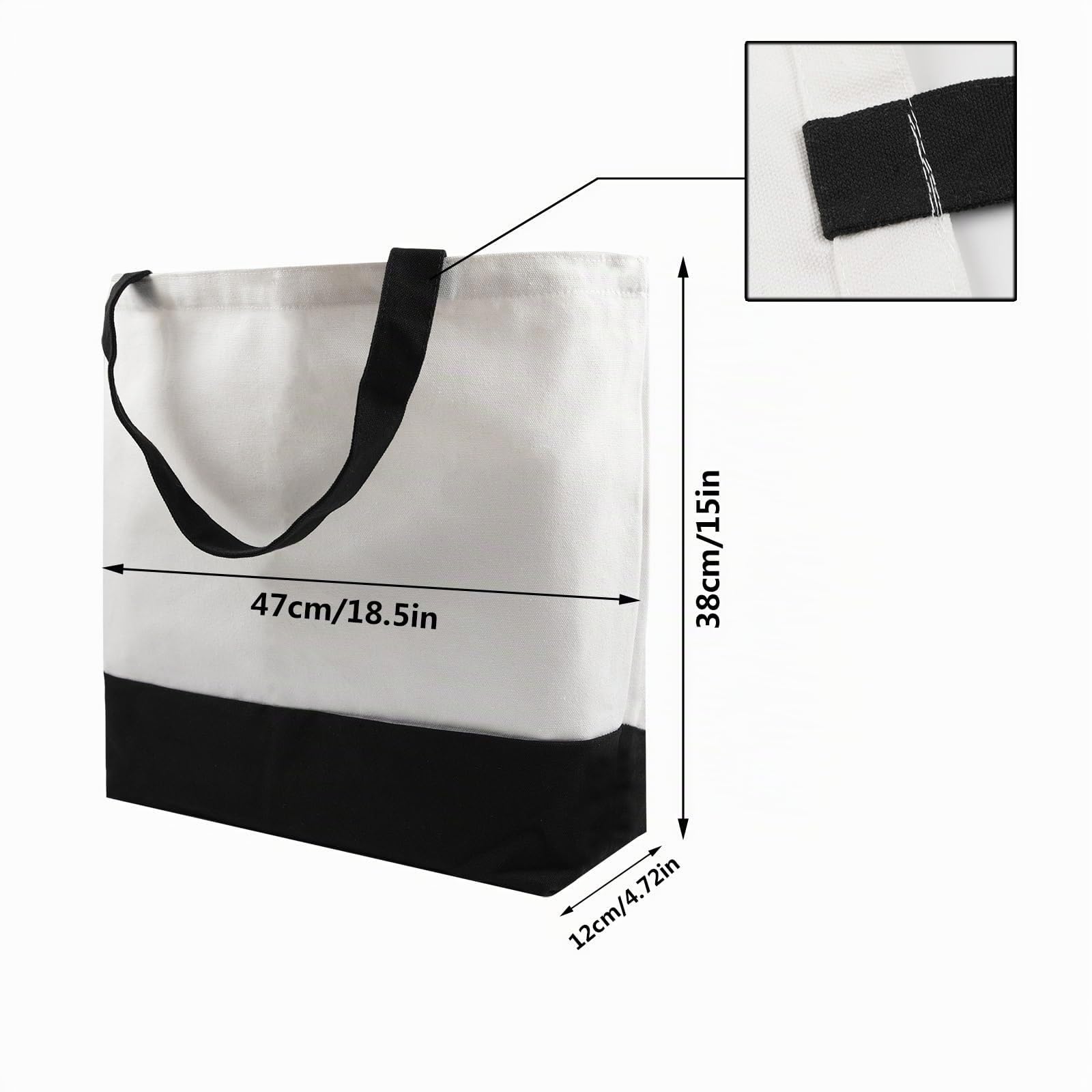 OKBA Lot de 10 sacs fourre-tout en polyester pour sublimation, sacs fourre-tout en toile vierge pour loisirs créatifs et décoration
