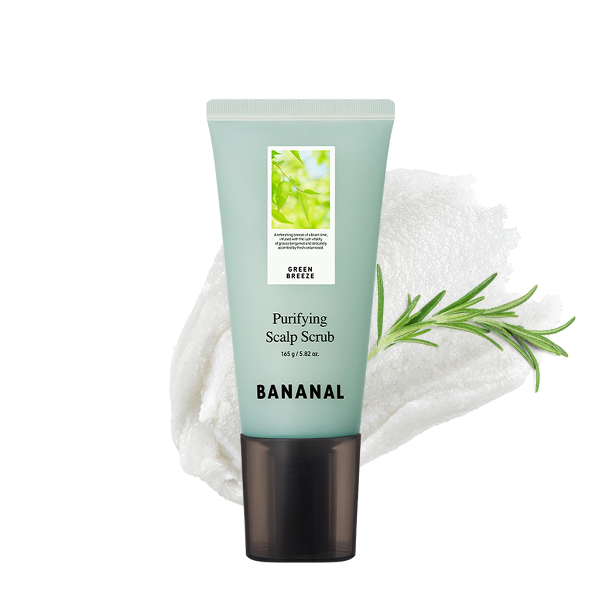 BANANAL Salt-to-Foam Korean Scalp Exfoliating Hair Shampoo – Niacinamide & Rosemary Infused – Sea Salt Deep Cleanser for Buildup Removal – Menthol