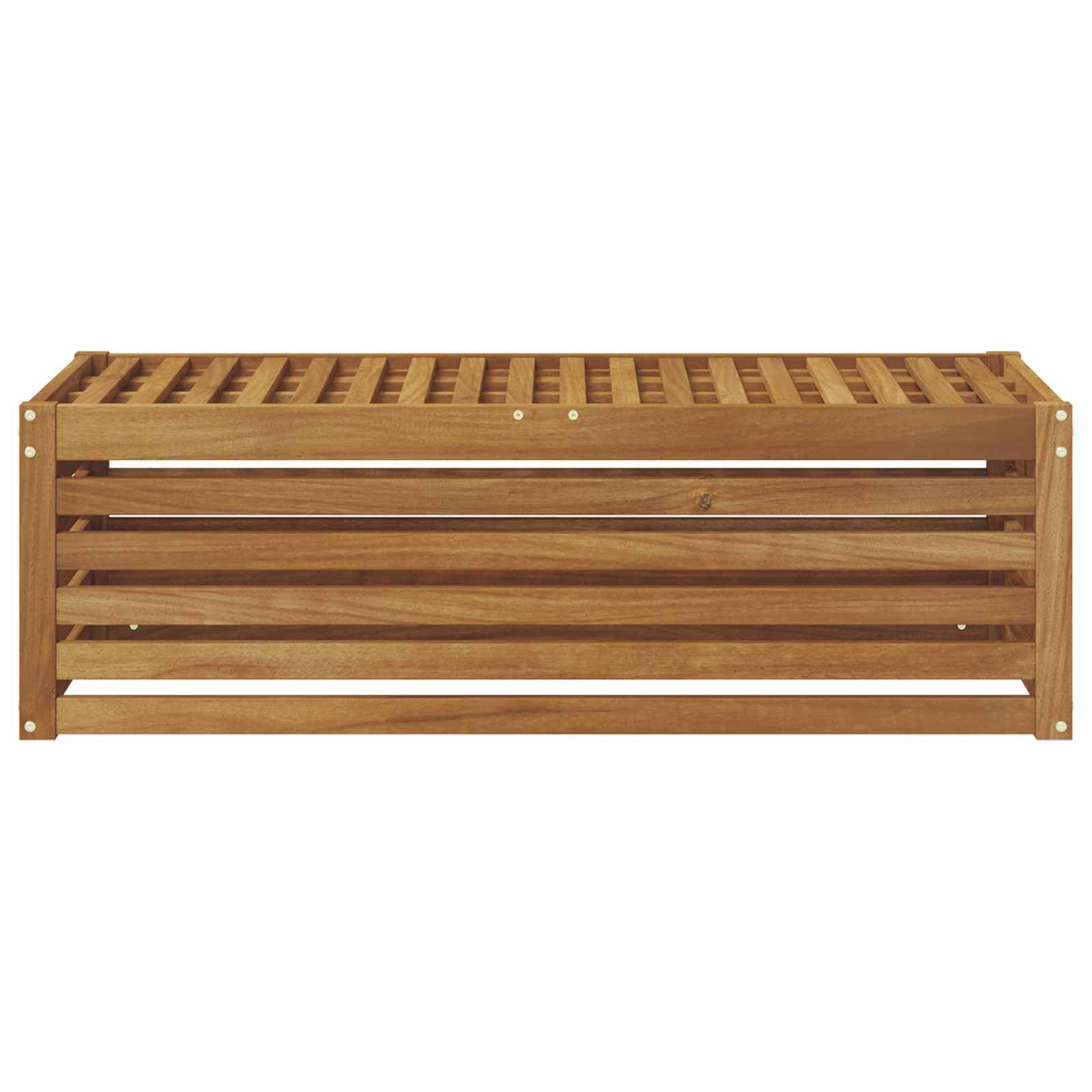 Banco esquinero de 115 x 43 x 37 cm de madera de acacia, diseño moderno, madera maciza robusta para balcón, terraza, jardín, exterior, salón, muebles para balcones pequeños