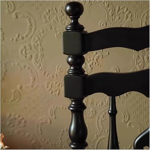 Miniatura 3 de sillas de comedor Silla de comedor de madera maciza para el hogar, tapizado, café, restaurante, respaldo, escritorio, cocina moderna