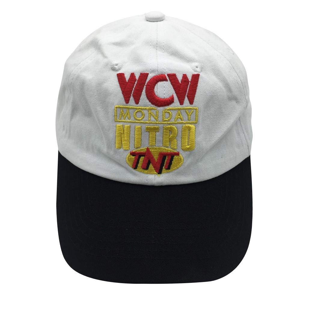 WCW Monday Nitro Baseball Cap Embroidered Dad Hat Adjustable Cotton (Black-Whit)