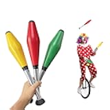 3PCS 16.5 Inch Juggling Clubs, Green, Yellow, and Red Juggling Pins Training Acrobatic Stick Toy Juggling Sticks for Skill-Building & Coordination, Suitable for Circus Performances & Family Activity