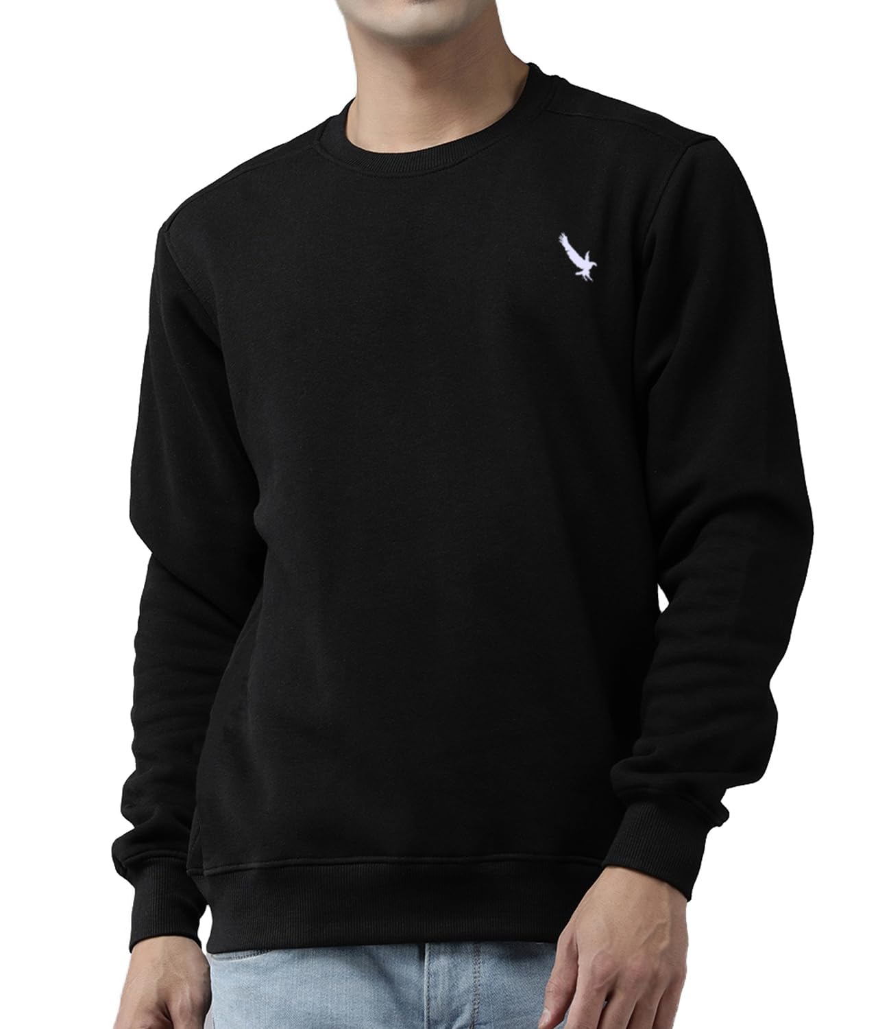 GYRFALCON Solid, Regular Fit, Cotton Fleece Blend, Round Neck Sweatshirt Pullovers for Men & Women(Pack of 1)-picture-15