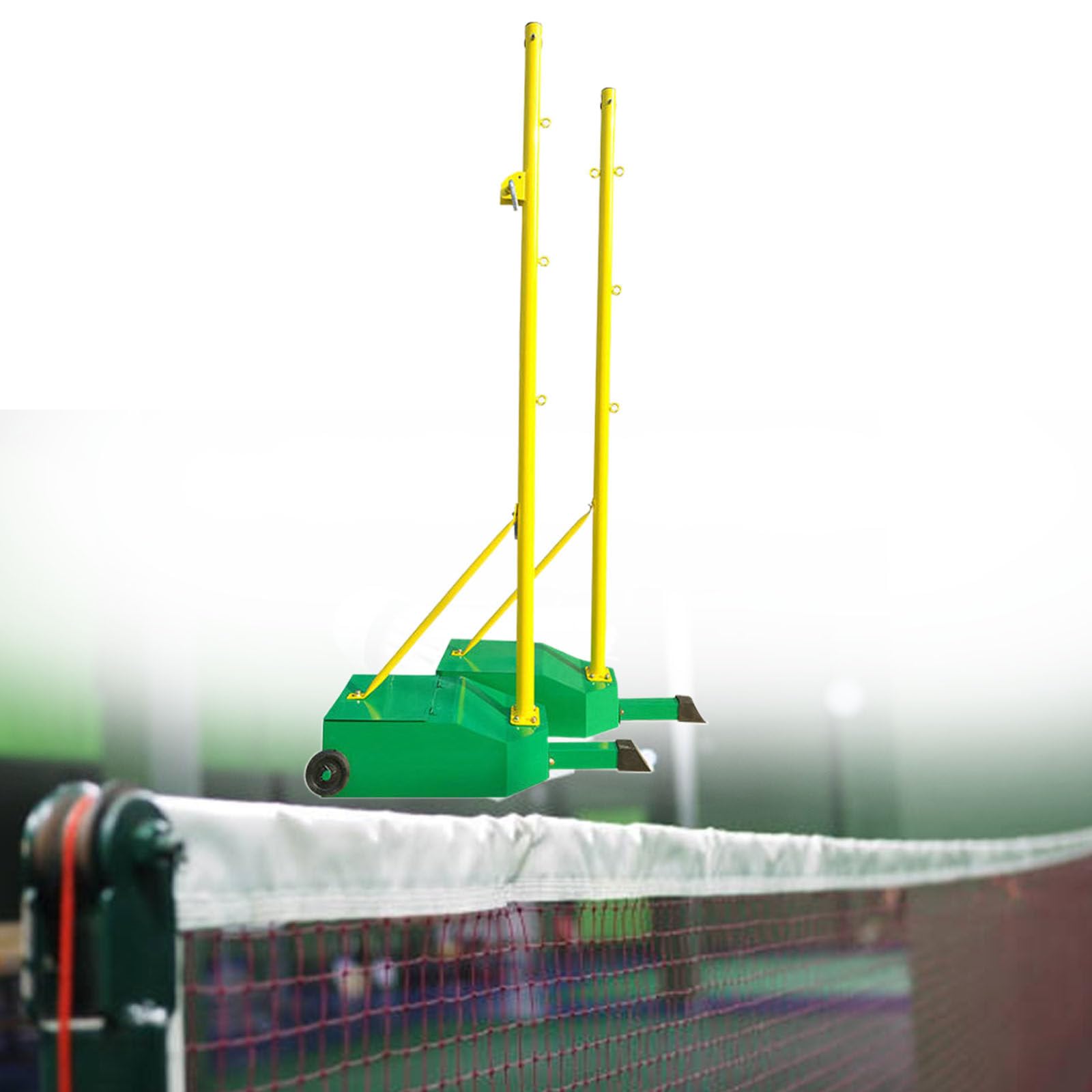 Red de Voleibol de Acero a Gas para Voleibol y bádminton con Base Estable, Red de bádminton con Soporte de 1,5 m a 2 m, Dos Alturas.