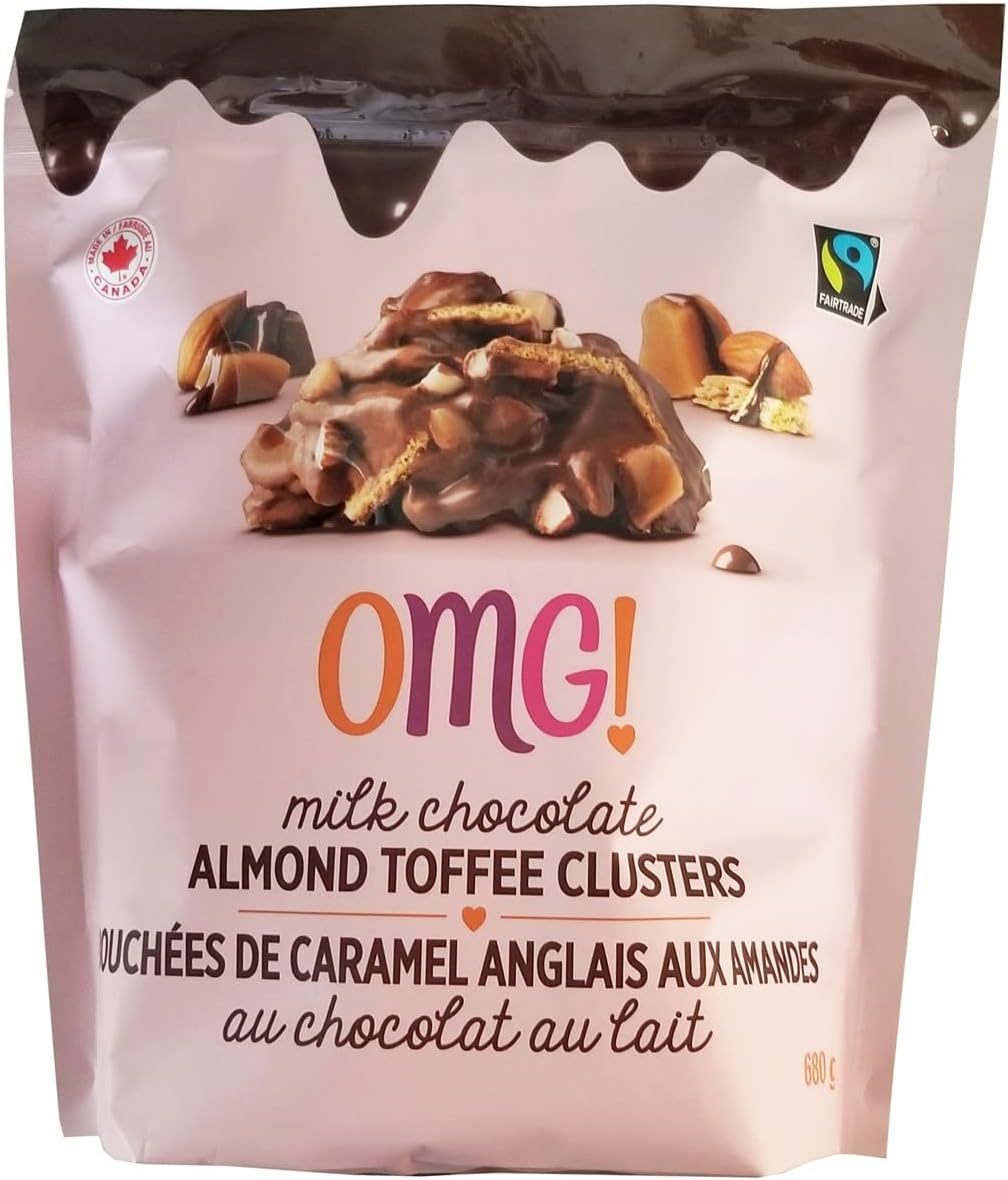 OMG! Milk Chocolate Almond Toffee Clusters 24 oz. 680g Amazon.ca