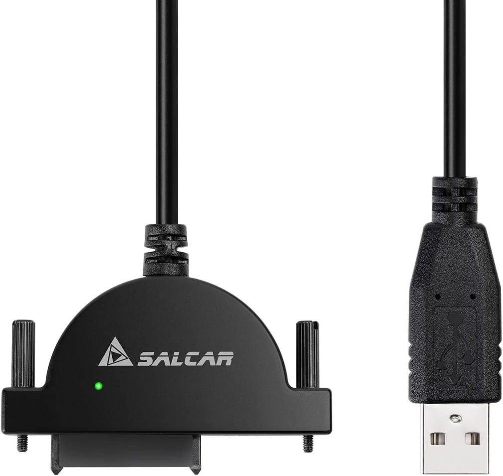 Salcar 13Pin SATA DVD Câble USB 2.0 pour Interne DVD Graveur Lecteur et