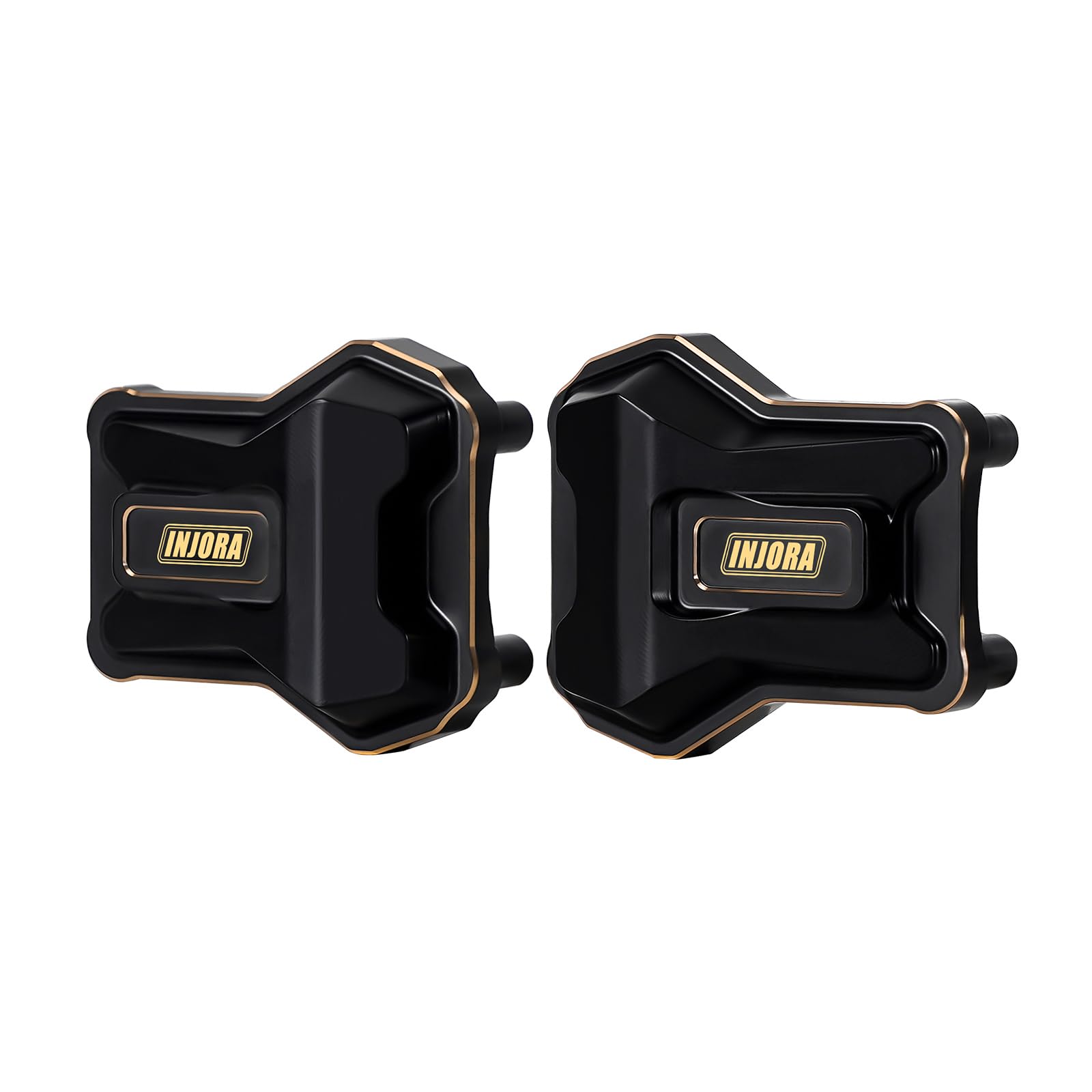 INJORA 61g Couvercle d'Axe Différentiel en Laiton Avec Revêtement Noir pour FMS FCX10 1/10 RC Crawler Upgrade