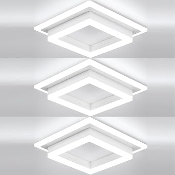 EIDISUNY 32W Flush Mount Modern LED Ceiling Lights, Small Hallway Ceiling Light, Cool White 6000K Acrylic LED Kitchen Ceiling Light Fixtures for Bedroom Dining Room Bathroom