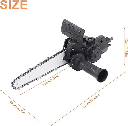 Miniatura 7 de Motosierra de taladro eléctrico accesorio de taladro eléctrico de 6 pulgadas accesorio de taladro de sierra de cadena con llave y cadena para