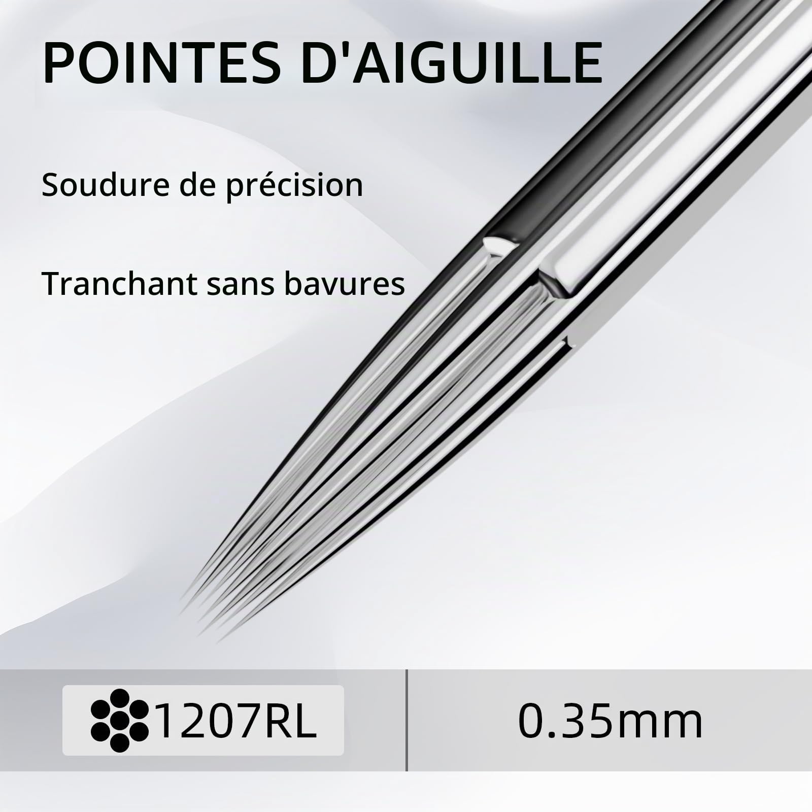 ATOMUS 50pcs Tattoo Needles 7RL Disposable Tattoo Needles Set Stainless Steel Taeto Needles for Tattoo Machine