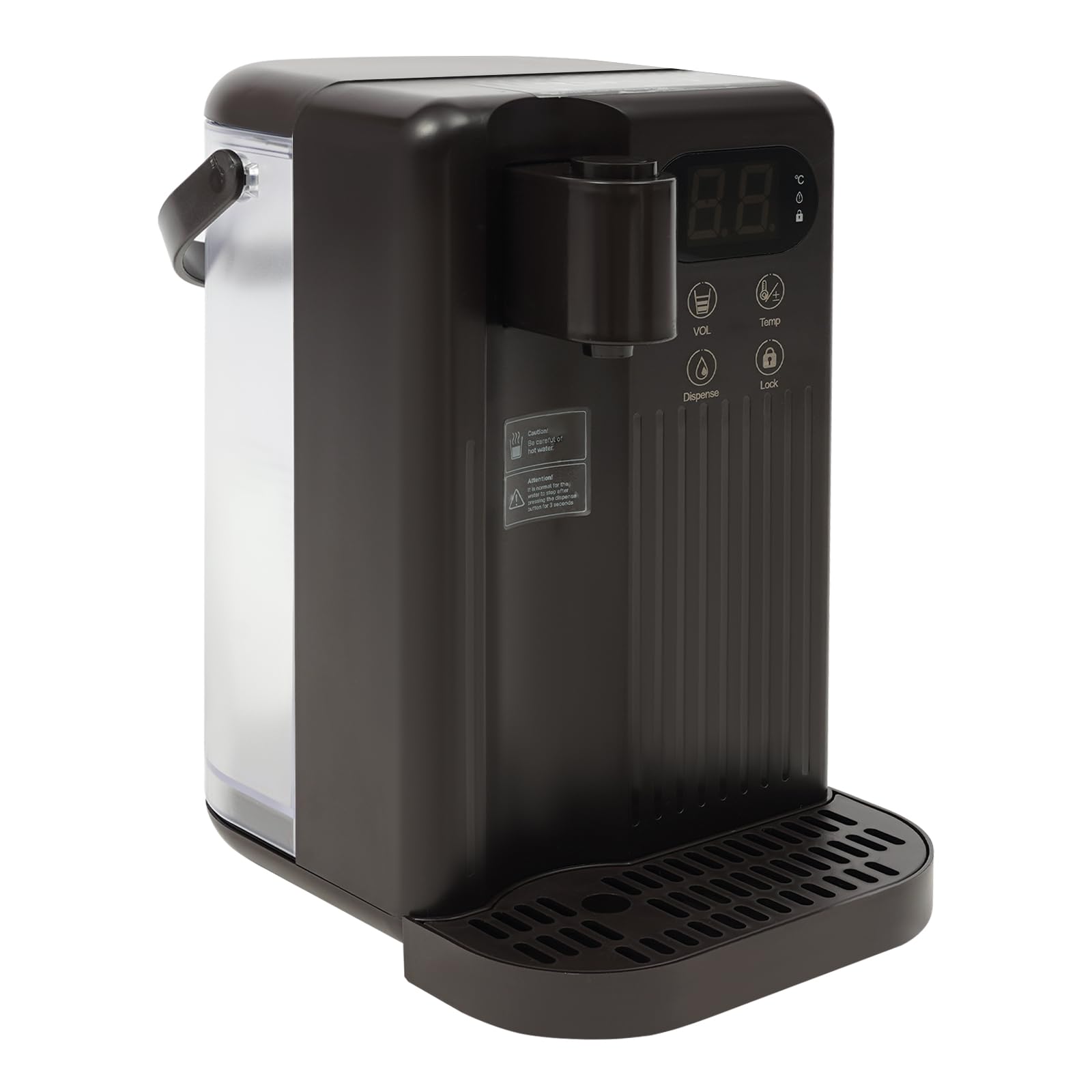 3L Heißwasserspender, Wasserdispenser mit Filter, Tisch Tlektrische Wasserversorgung, 25-99℃ Instant Warmwasser für Küche und Büro, schwarz