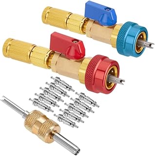 R134A Valve Core Quick Remover Installer High/Low Pressure Valve Core Remover Tool for Refrigerant Air Conditioner