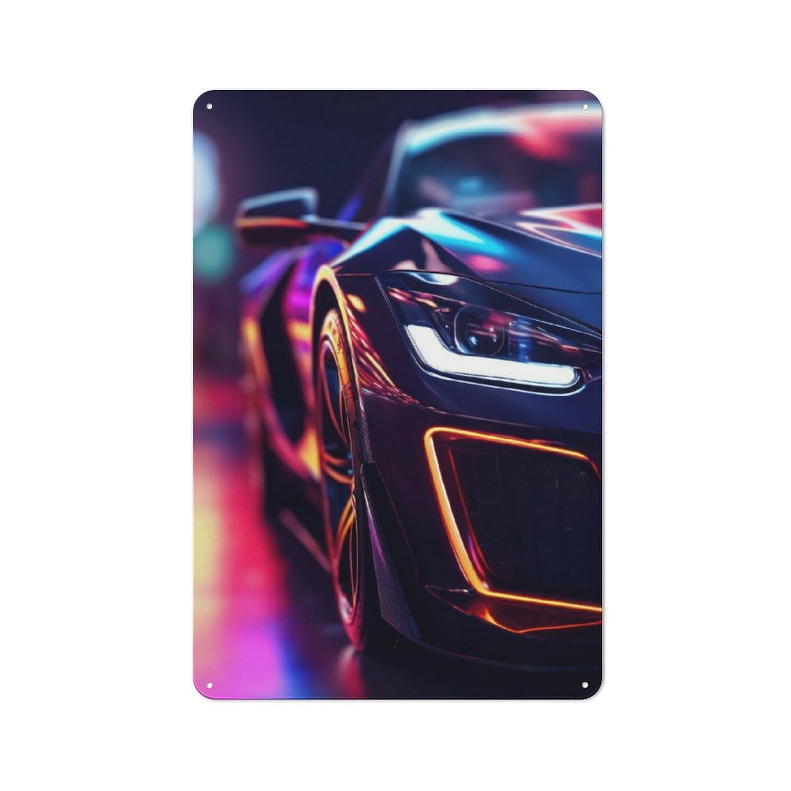 Junmoney Super Car Retro Metal Plaque 30X20cm Featuring For Garage Wall, A Winter Wall Decor Update For Workshop Decor Fans