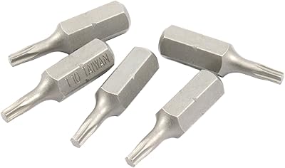 Forney 70738 Insert Bit Torx with 1/4-Inch Hex Drive, T10-by-1-Inch, 5-Pack
