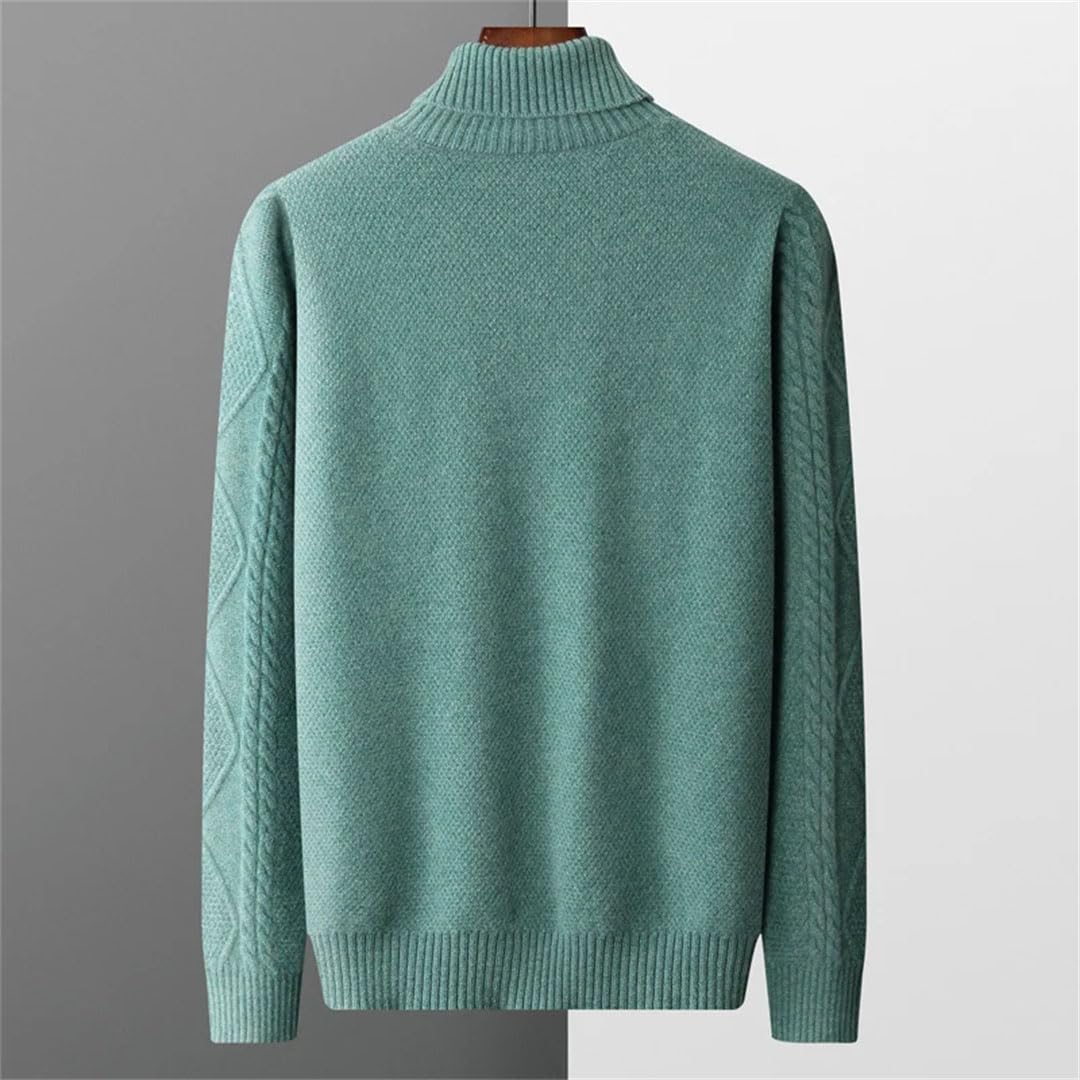 Suéteres De Cuello Alto para Hombre Jersey De Punto De Lana Tops Sueltos De Manga Larga