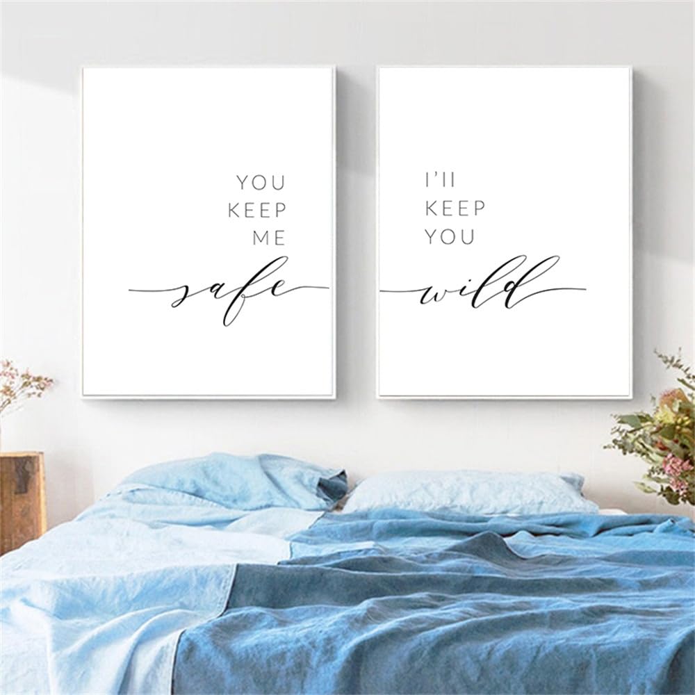 WUHBCZ Canvas Paints,Abstract Art Prints Posters Bedroom Quote Wall Art Canvas Painting Nordic Pictures Poster Above Bed Wall Pictures Decor Artwork-50 * 70cm*2PCS (No Frame)