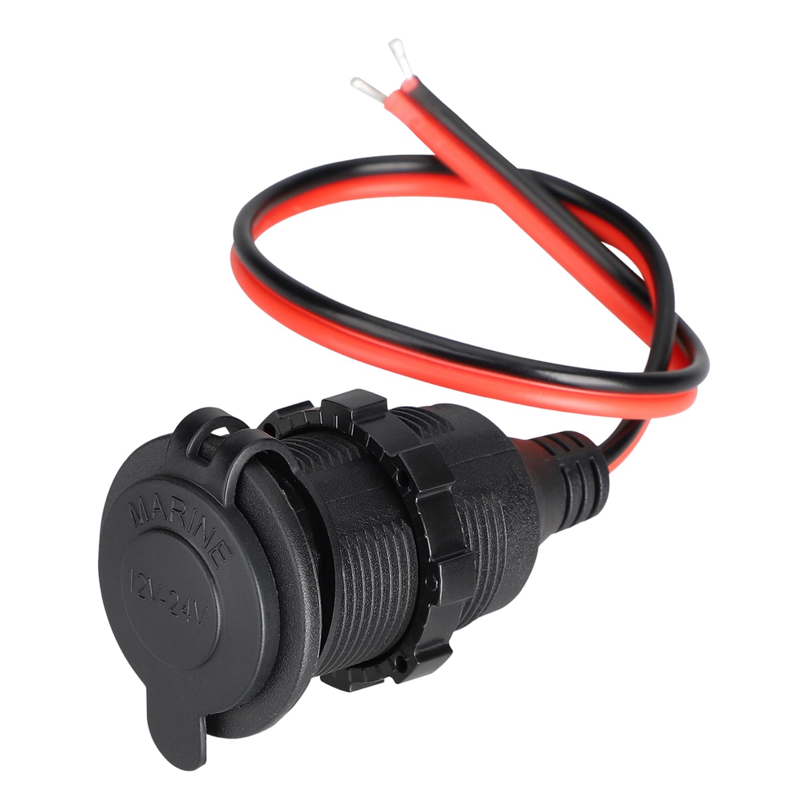 Ljmyy Universals 12V 24V Cigarettes Socket Power Outlet For Car Trucks Boats Motorcycles With 35Cm Cable