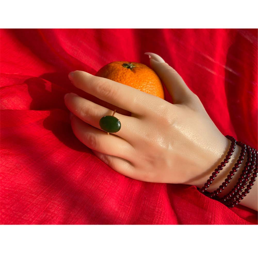 Modello di Mano in Silicone, Mani morbide Mani finte 1 Paio di Anelli di visualizzazione della Mano del manichino delle Donne realistiche in Silicone per Gioielli Nail Art Manicure a Mano Deco