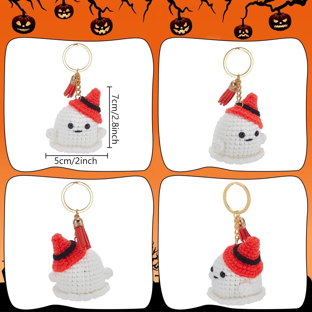 ORIGACH 6 Set Halloween Ghost Crochet Kit for Beginners