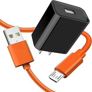 Replacement Fast Wall Charger Charging Cable Power Cord Wire Compatible for Ring Enabled Video Doorbell (2020 Release) 2/3/3 Plus/4, Doorbell Pro/Plus & Camera Doorbell Battery Charging Cable (Orange)