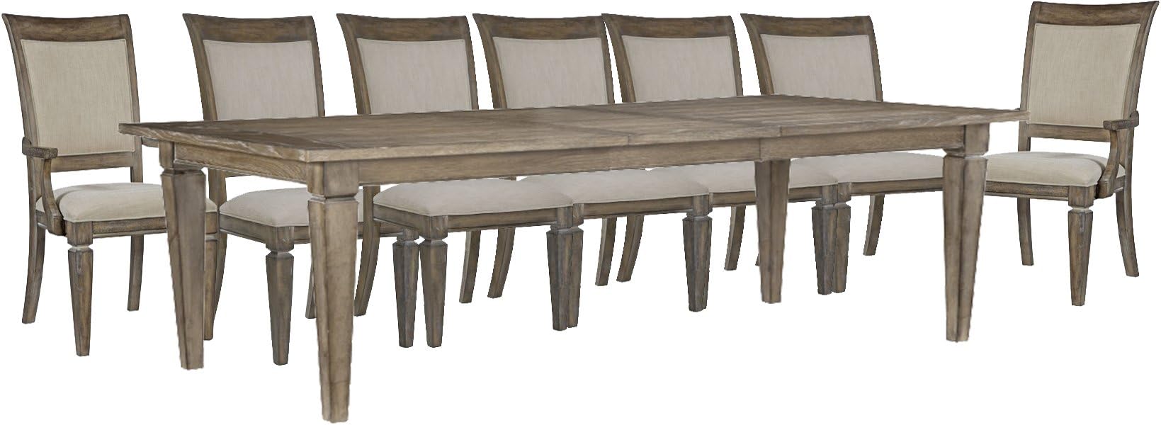 Legacy Classic Brownstone Village Casual Dining Room Set with Table, Chair and Credenza