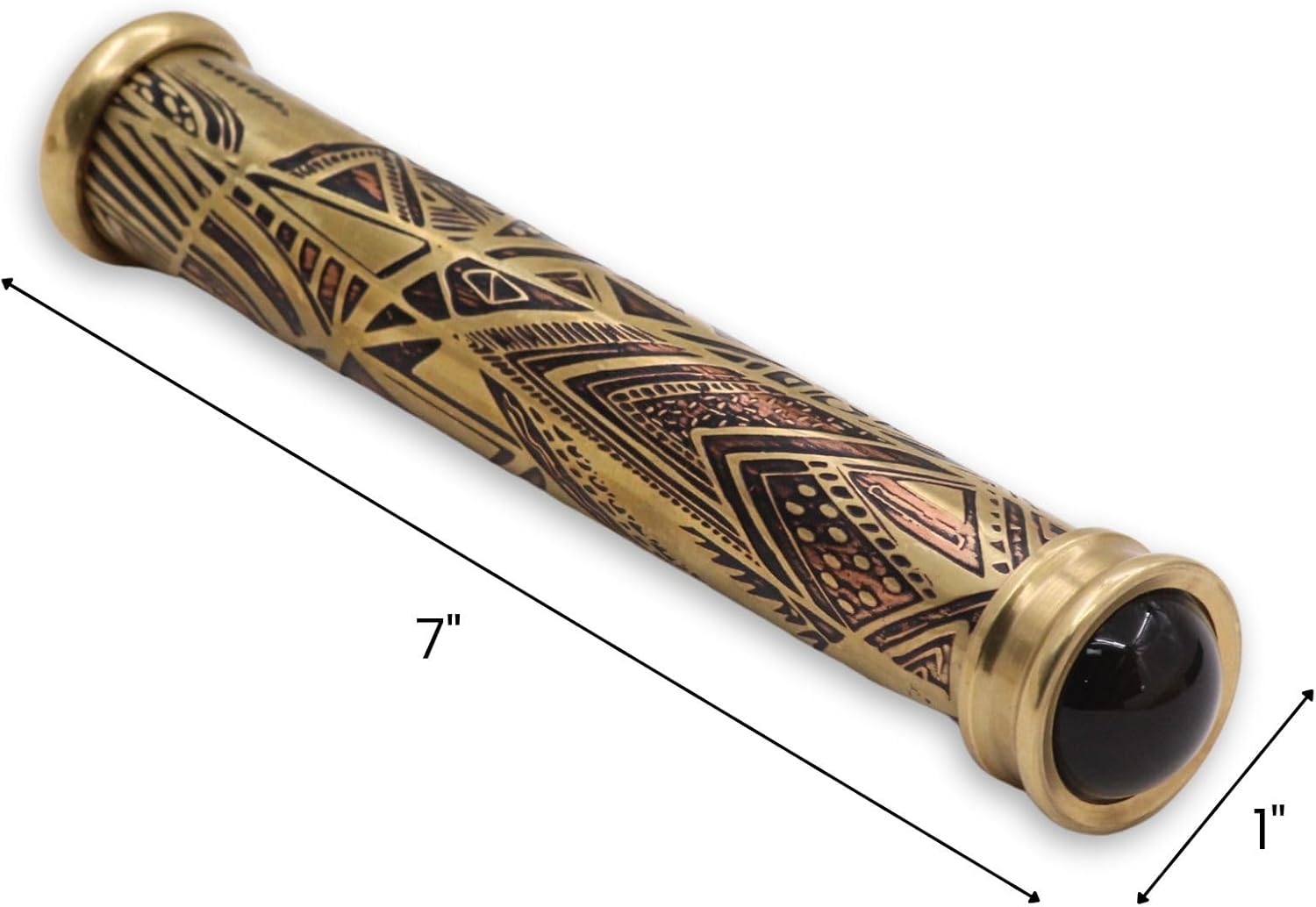 Brass Handmade Teleidoscope, Vintage Look Kaleidoscope with Wooden Display Stand, Nautical Décor for Gifting, Antique Finish Gift for Husband, Graduation Day, Retirement, Christmas