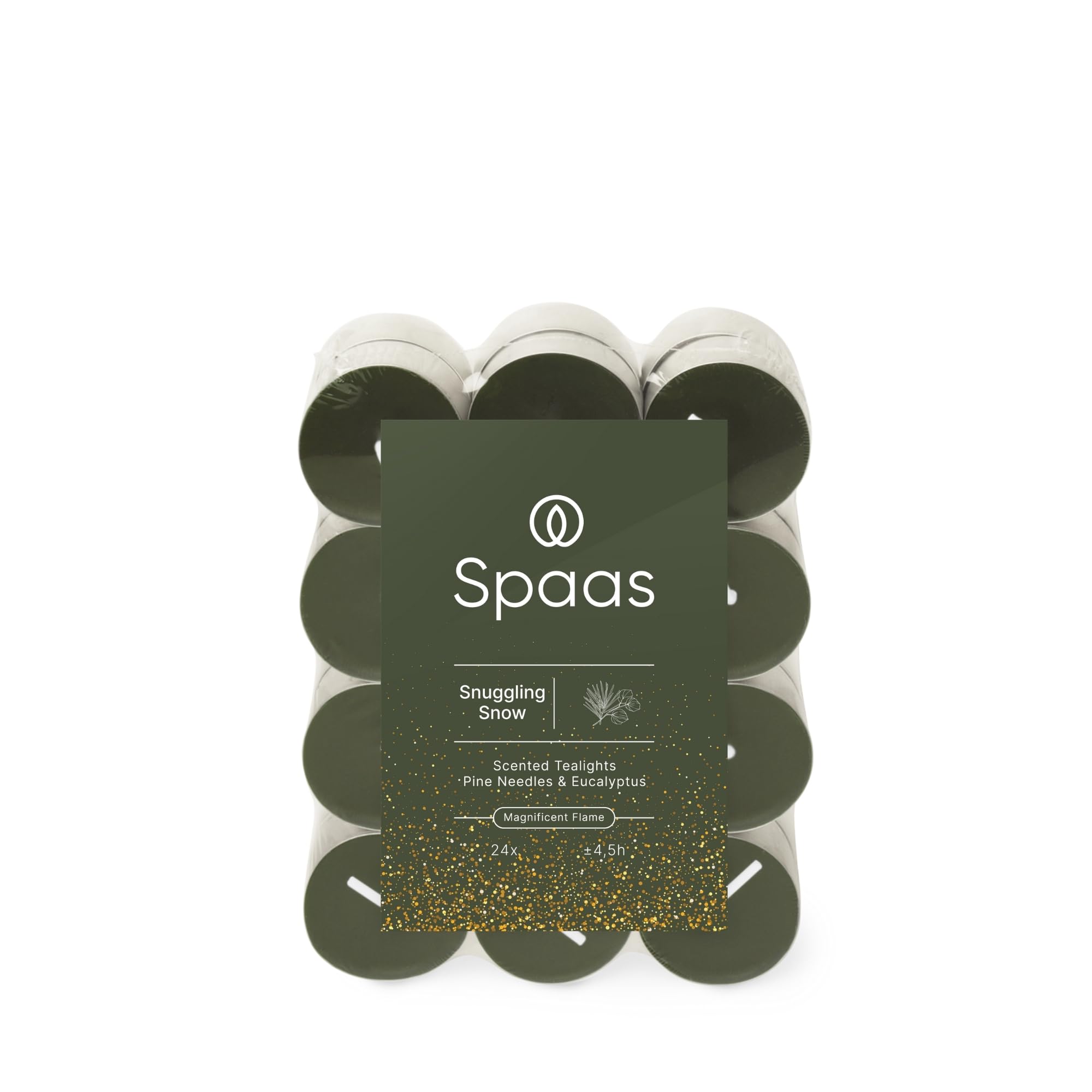 Spaas Scented Tealights flatpack x24 4,5h - Snuggling Snow