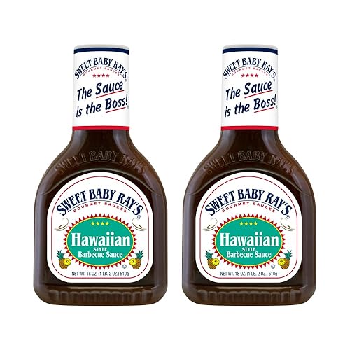 Sweet Baby Ray's Salsa para barbacoa, hawaiana (18 onzas, paquete de 2)