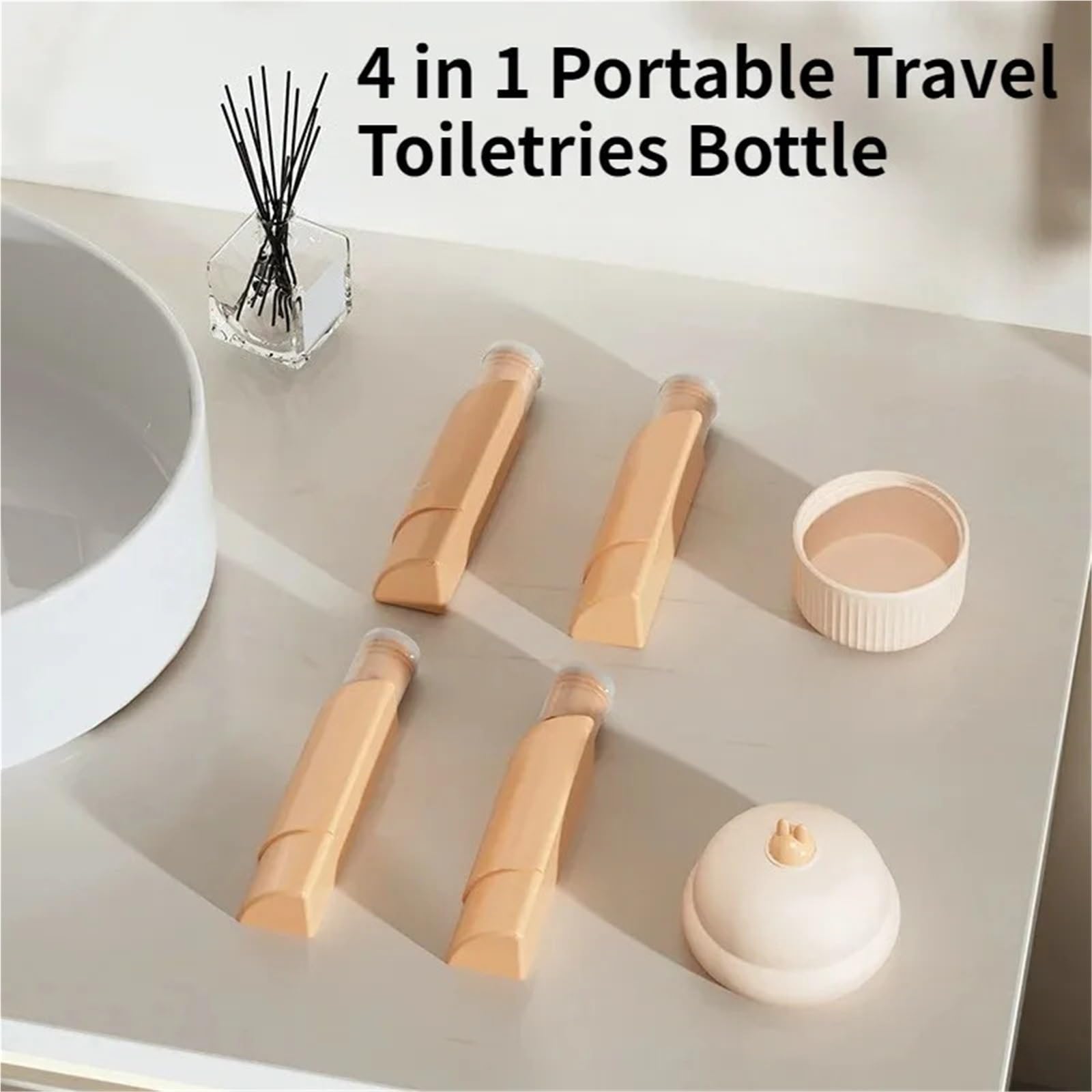 Flaconi da Viaggio Set di bottiglie da viaggio in silicone 4 in 1 2 pezzi | Tubi di compressione ricaricabili a prova di perdite for shampoo(Purple)