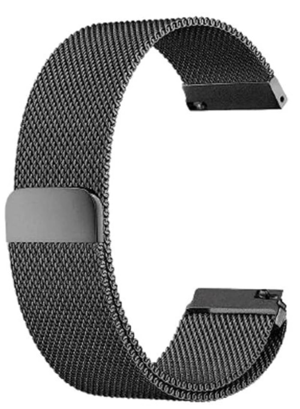 INEFABLEINEFABLE 22mm Stainless Steel Chain Watch Strap Band for ColorFit Ultra/Ultra 2, Amazfit GTR (47mm)/ GTR 2E, One Plus(46mm), Galaxy Watch 3 45mm, Realme S/S Pro - Pack of 1 (Black)