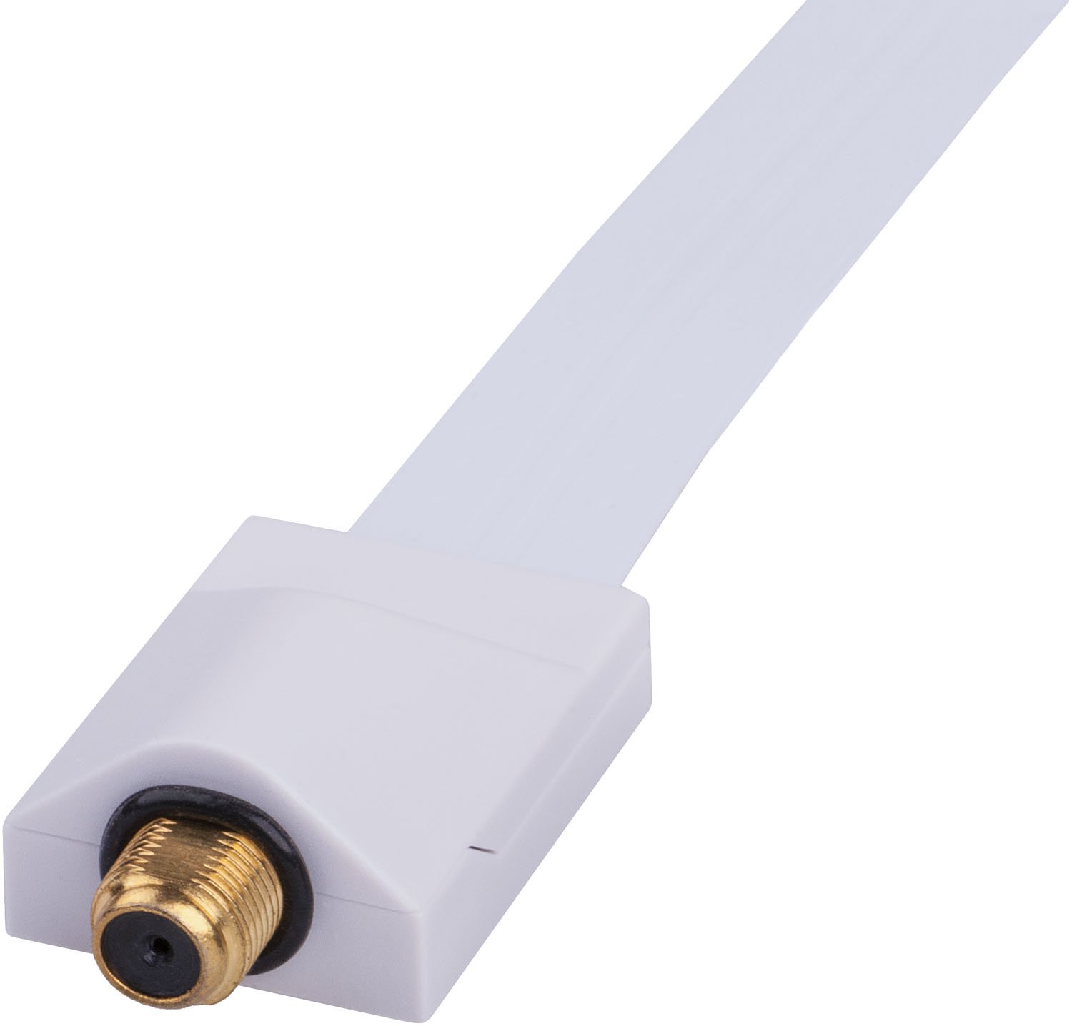 DUR-line FD Slim biały - cieniutki przepust drzwi/okien do kabla SAT (gniazdo F) - kabel płaski - kabel okienny