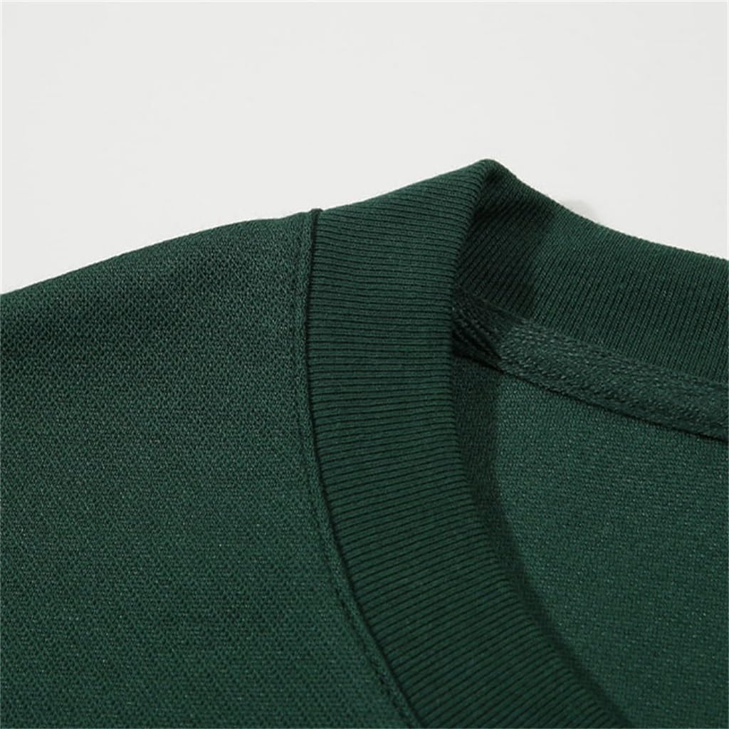 Men's Short Sleeved T-Shirt Loose Textured Round Neck Men's T-Shirt