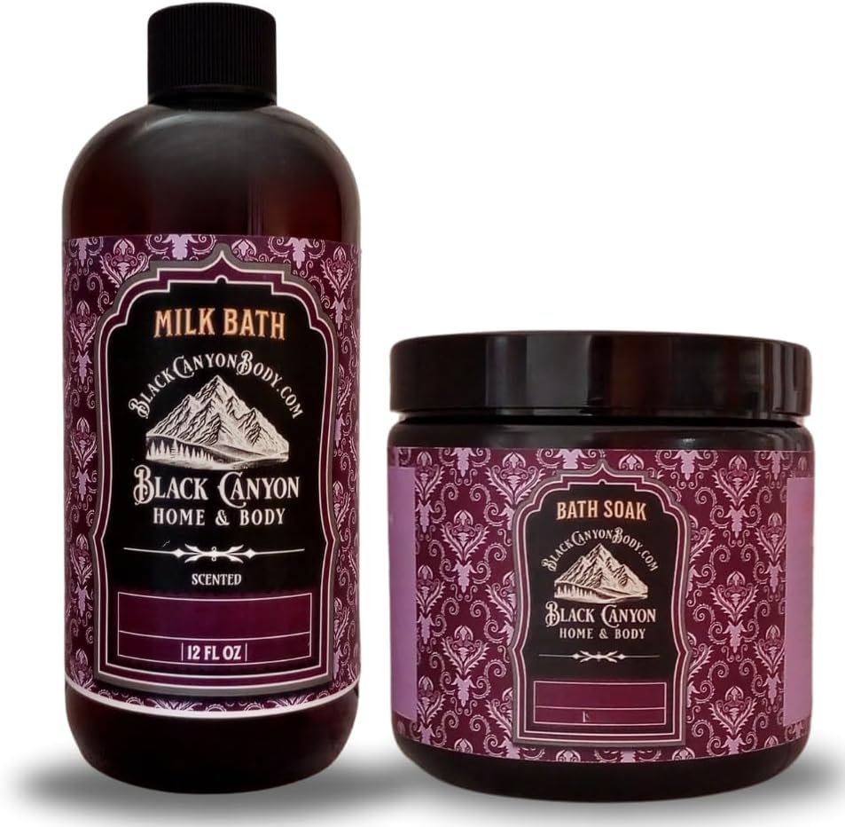 Black Canyon Black Licorice Scented Milk Bath & Sea Salt Bath Soak Set