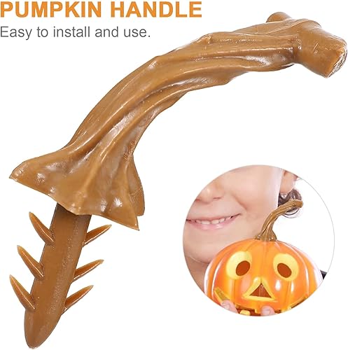 Miniatura 4 de Garneck 24 Calabazas STEM – Tallo de calabaza de plástico para adorno de calabaza, día de Acción de Gracias y Halloween, decoración de calabaza para