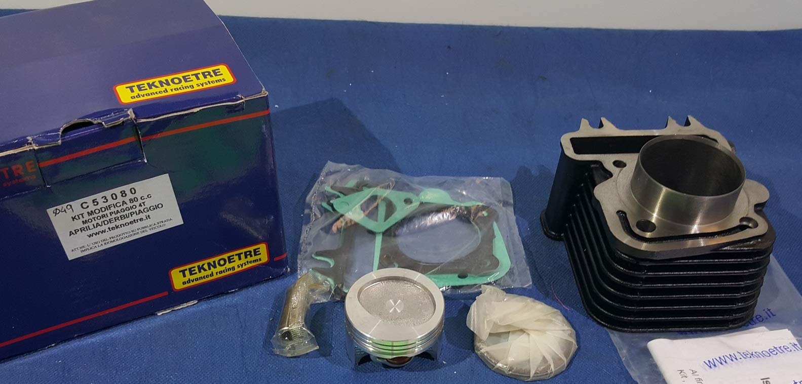 MODIFICA GRUPPO TERMICO Ø 48 CILINDRO 80 4T MOTORI APRILIA PIAGGIO C53080