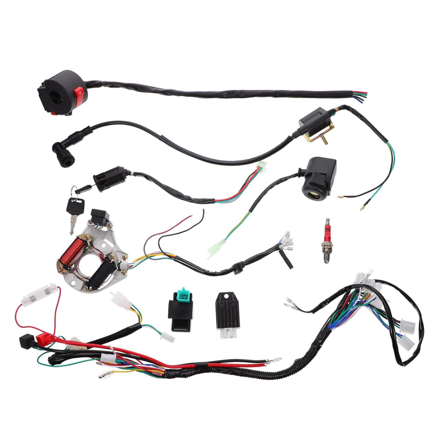 1set ATV Wiring Harness Set Professional Replacement Wire Harness for ATV Easy Installation Electrical Components for Motorcycle Maintenance