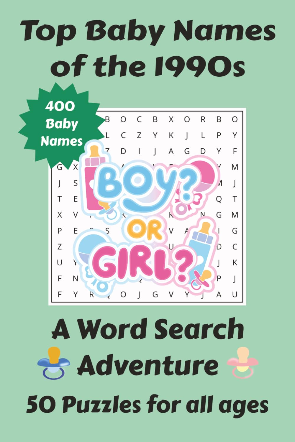 Top Baby Names of the 1990s Word Search Puzzle Book: Easy to Read Word Searches featuring the most popular baby names from the 1990s decade. | 6x9 ... Great gift for Birthdays or Holidays