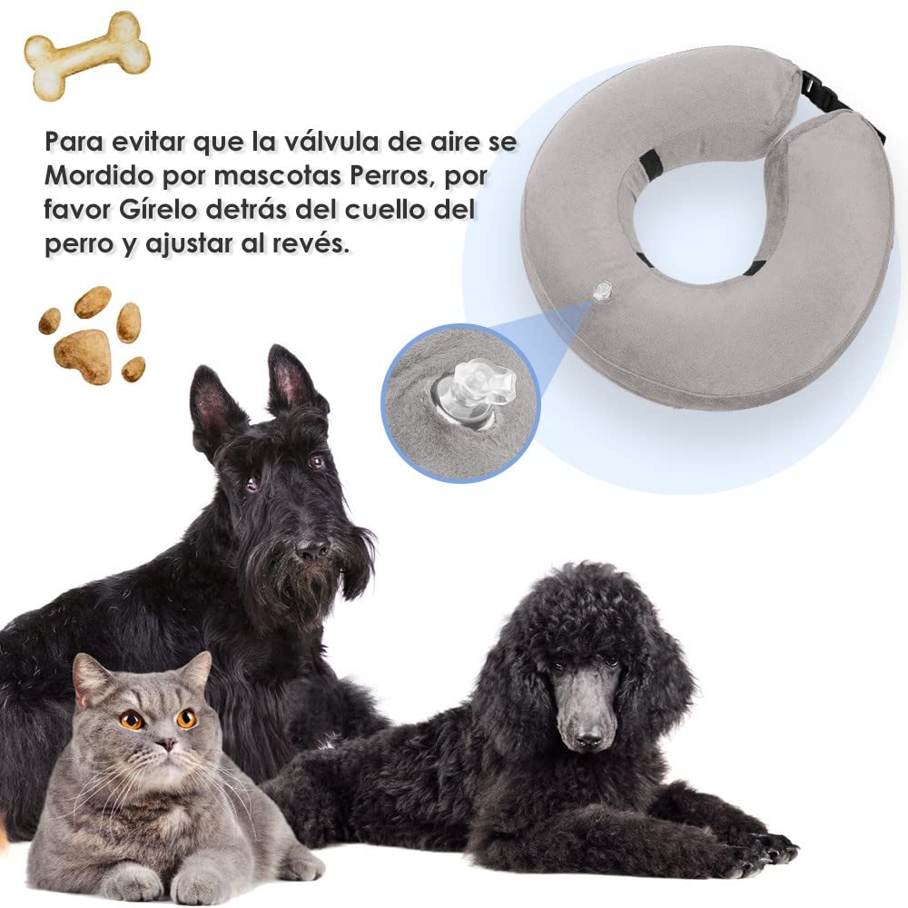 Nasjac Collar de recuperación Inflable para Perros, Collar Inflable para Perros de recuperación de Mascotas Suave con Hebilla Ajustable