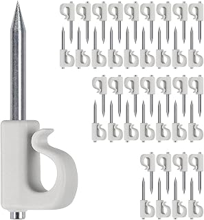 SELEWARE Q-Hanger Hooks for Outdoor String Lights, Home Christmas Lights Hanger Hooks with Nails for Easy Release Outdoor Wire and Fairy Lights, Heavy Duty 40 LB Capacity (White 40Pcs)